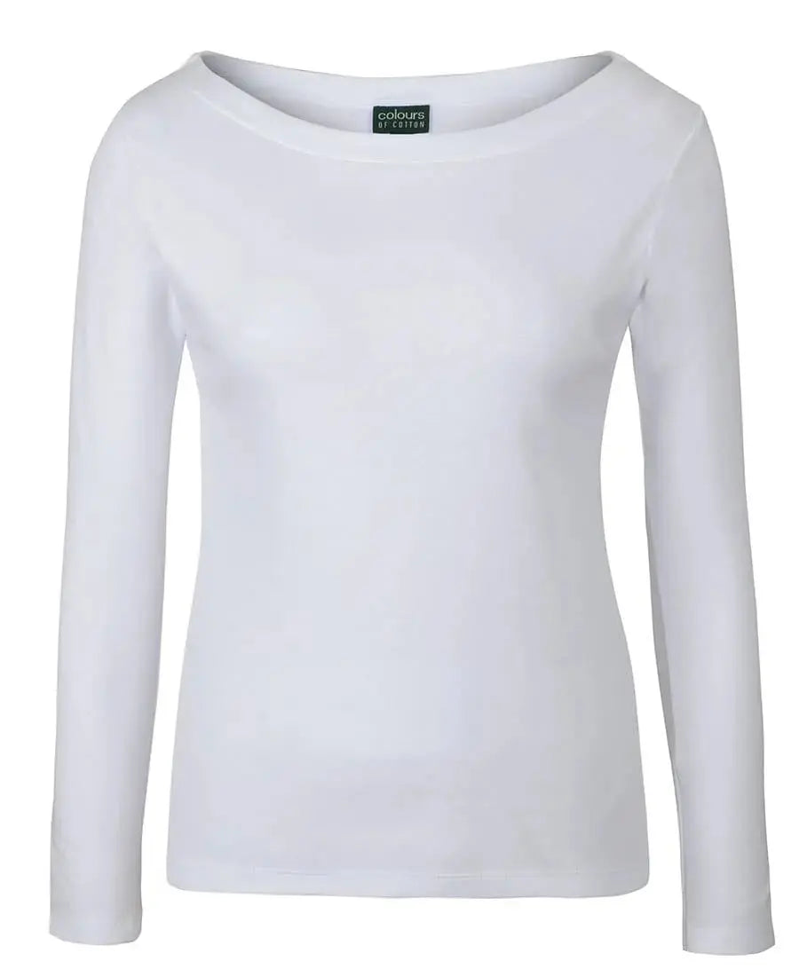 C Of C Ladies L/S Boat Neck Tee 1BTL Metro Workwear.